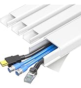 Delamu Cord Covers for 3-4 Wires on Wall, 56.7in Cord Hider Wire Covers for Cords on Wall, Self-A...