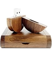 32GB Wood USB Flash Drive USB 3.0 Drive with Wooden Box, Ideal Gift with Walnut Wooden,Wood Flash...