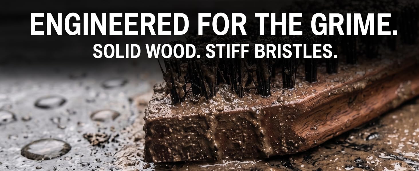 solid boot boot scraper brush with stiff bristles engineered for scrubbing grime