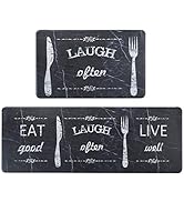 ARCLIBER Anti Fatigue Kitchen Rugs,Comfort Floor Standing Mats 2 Piece,Easy Clean Kitchen Mats,No...