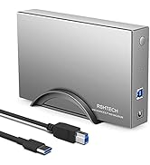 Hard Drive Enclosure RSHTECH Aluminum USB 3.1 Gen 1 HDD Enclosure Type C to SATA External Hard Dr...