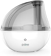 Pure Enrichment MistAire Silver Ultrasonic Cool Mist Humidifier - Lasts Up to 25 Hours, Whisper...