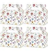 CHUNNIN 24PCS Spring Wildflower Party Favor Boxes Floral Flower Treat Boxes Wildflower Paper Good...
