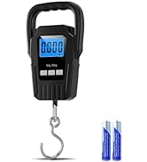 Digital Fish Scale Hanging Scale Fishing Scale,110lb/50kg Luggage Scale,Upgrade Large Handle &amp; Ba...