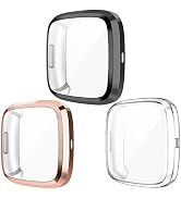 Wepro Screen Protective Case Compatible with Fitbit Versa 2 Smartwatch, 3-Pack Soft TPU Full Cove...
