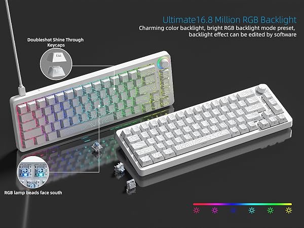 60% Percent Keyboard Rapid Trigger Gaming Keyboard RGB Hall Effect Topographic Keyboard