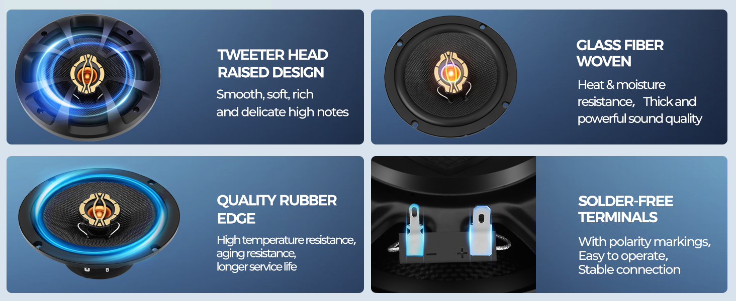 6.5&amp;#34;Coaxial Car Speakers