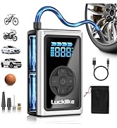 Lucklike Tire Inflator Portable Air Compressor, 150PSI Cordless Portable Air Pump for Car Tires w...