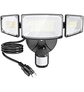 Olafus 42W Motion Sensor Outdoor Light Plug in, Motion Flood Light Dusk to Dawn, 5000LM LED Secur...