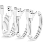 Car Carplay Cable for iPhone 17 16 15 Pro Plus Pro Max Air,3-Pack [3.3FT+3.3FT+6FT] USB A to USB ...