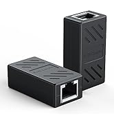 Snowkids RJ45 Coupler 2-Pack, 1000Mbps High Speed Ethernet Coupler, Network Extender Adapter,Inte...