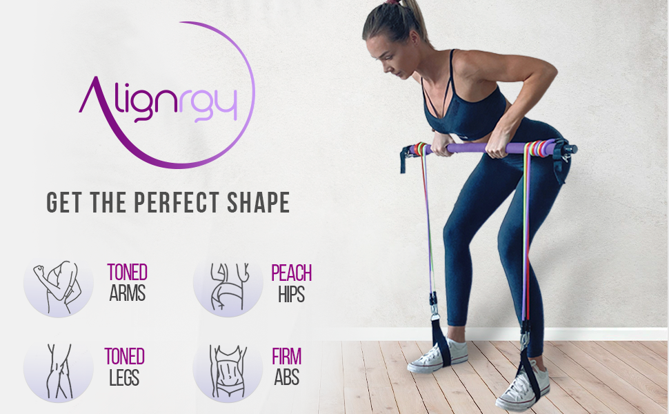 Pilates home equipment for women with a Pilates stick for full-body