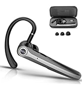 Bluetooth Headset, Wireless Bluetooth Earpiece with ENC Noise Canceling Mic, 120Hrs Talk Single-E...