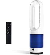 OLIXIS 22" Bladeless Fan for Bedroom, 80°Oscillating Tower Fan with Remote Control, 8 Speeds, 9H ...