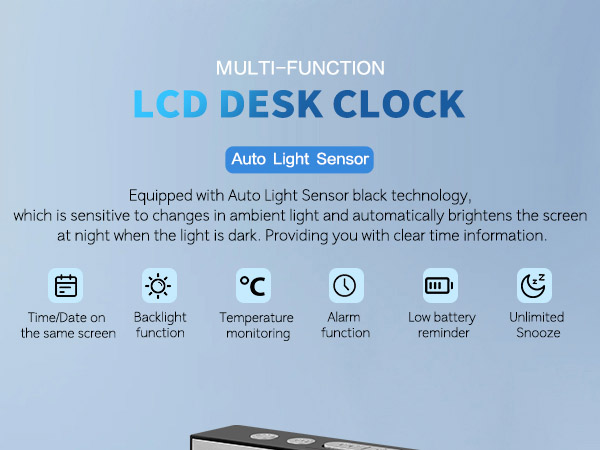 Zonopy Digital Alarm Clock with LED Display