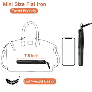 travel straightener mini portable small hair straightener travel straightening iron
