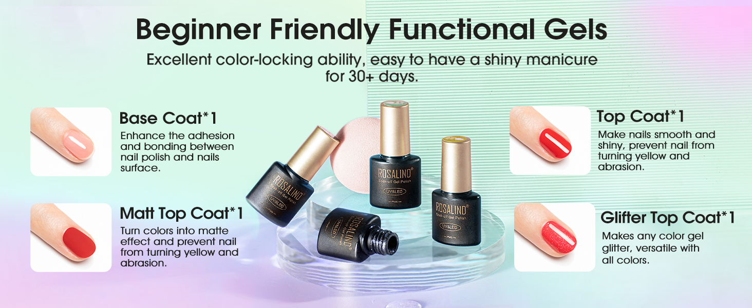 gel nail polish with top base coat