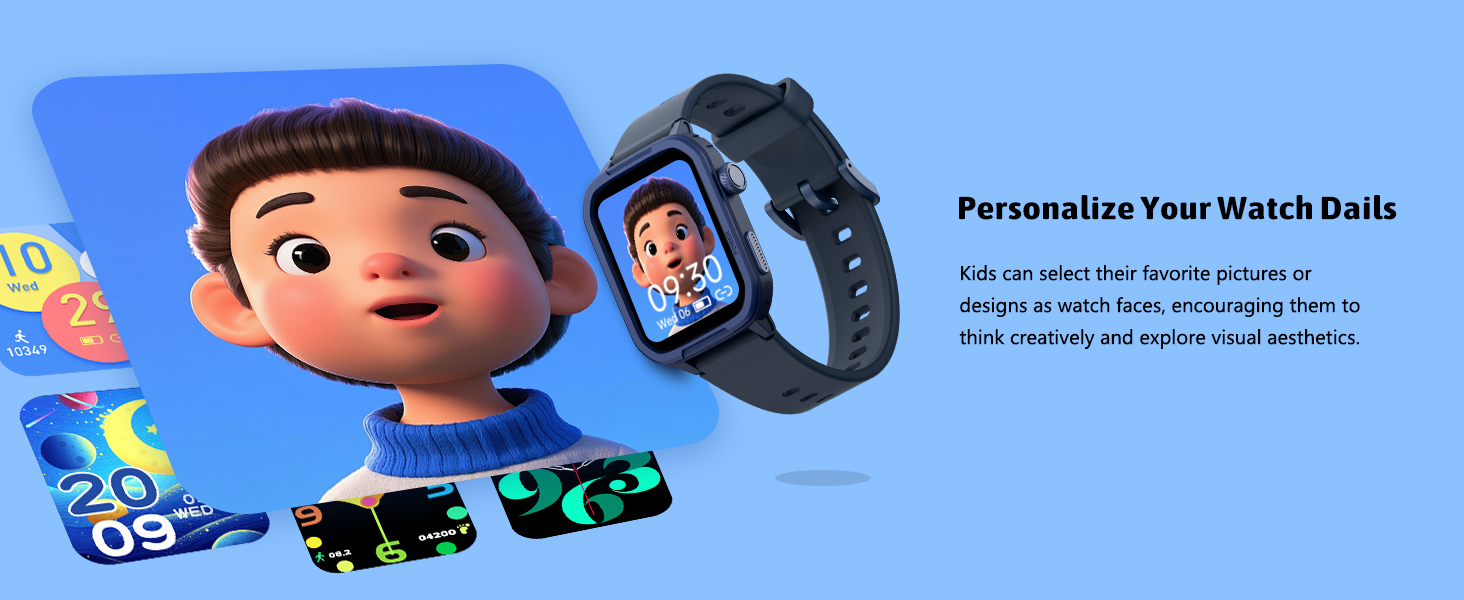 Kids watch with many watch faces