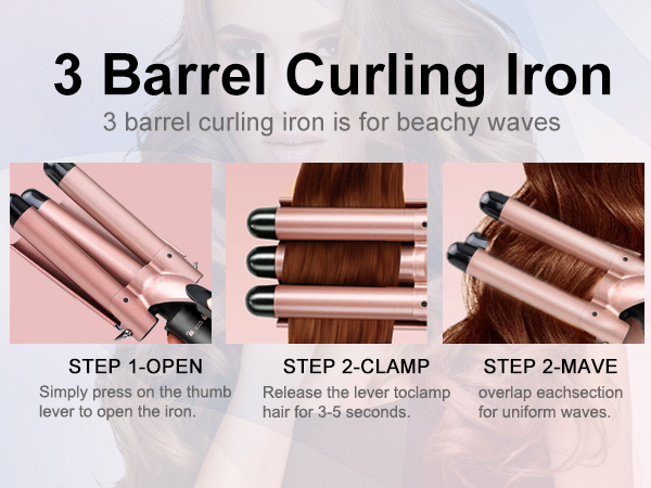 large barrel curling iron set