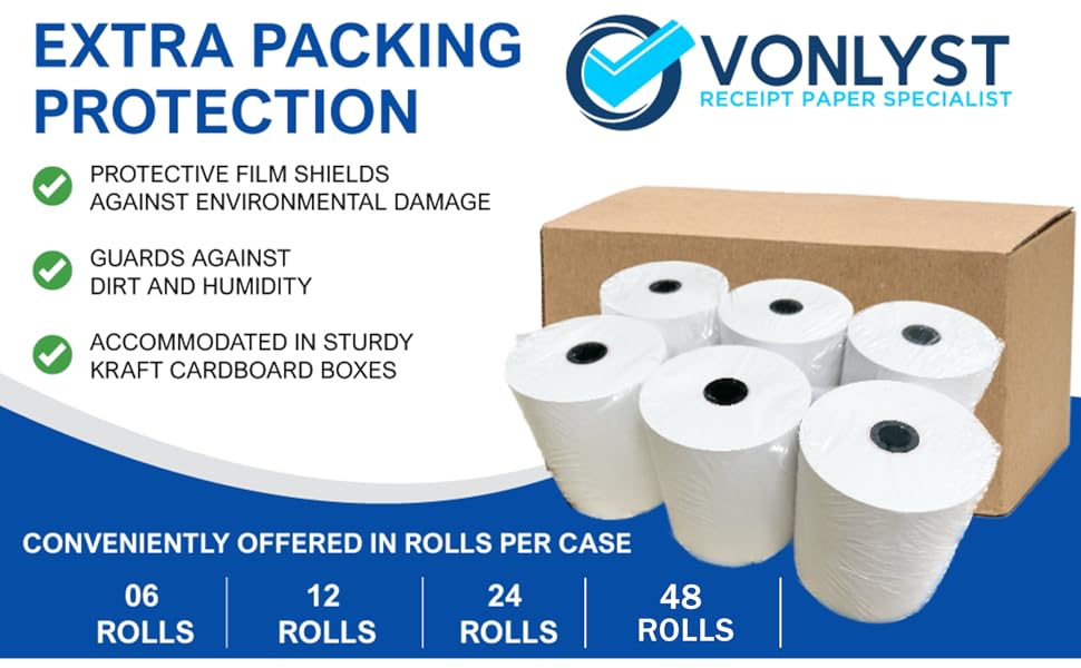 Epson Thermal Printer Paper Vonlyst Paper Receipt Thermal Paper Roll 3 1/8 x 230 