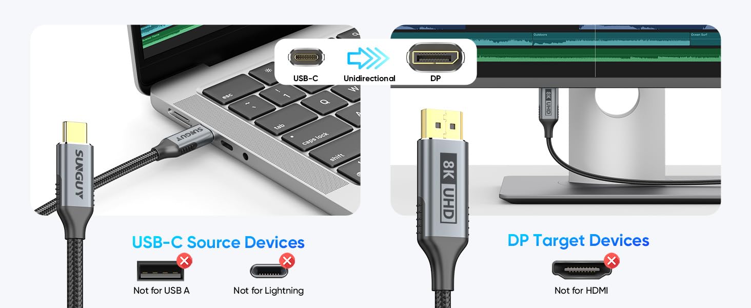 usb c to displayport cable