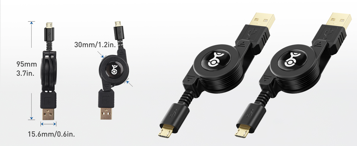 Retractable Micro USB Cable