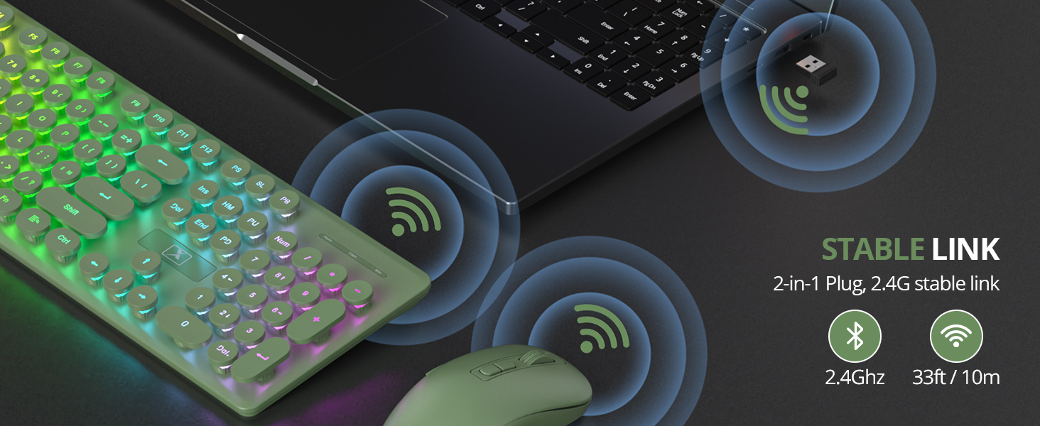 light up keyboard and mouse wireless