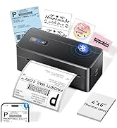 Bluetooth Thermal Shipping Label Printer, 4x6 Thermal Label Printer for Small Business, 2410BT Wi...