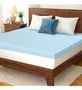 King Mattress Topper, 2 Inch Gel Memory Foam, Balanced Comfort, Pressure Relief, Ventilated Breat...