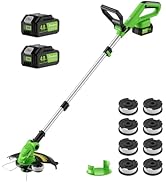 20V 12" Cordless String Trimmer With 2 X 4.0ah Battery and Charger, Electric Grass Trimmer Batter...