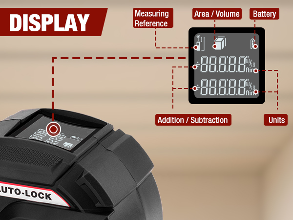 ARROW 2-in-1 Laser Tape Measure 215Ft/65m Laser Distance
