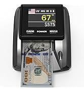 PONNOR AL-135T Counterfeit Bill Detector Money Checker Machine with 3" Digital Screen, Total Valu...