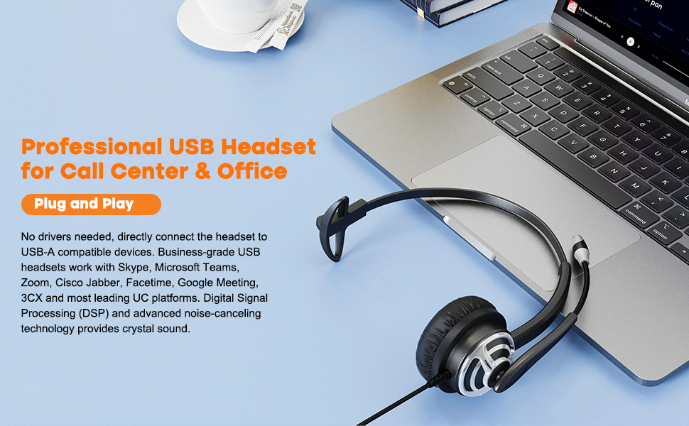 wired headphone with microphone usb