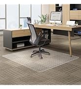 Large Office Carpet Chair Mat, 45” x 53” Desk Chair Mat for Carpeted Floors, Easy Glide Floor Pro...
