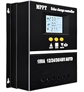 SOGTICPS 100A MPPT Solar Charge Controller 12V 24V 36V 48V LCD Display Battery Intelligent Regula...