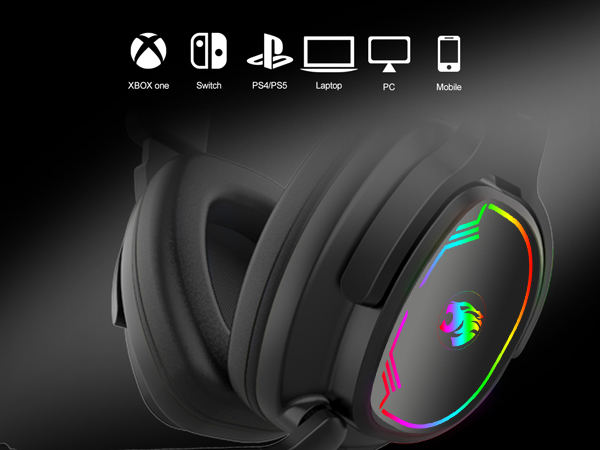 Over-Ear Gaming Headphones for PC,PS4,PS5,Xbox Series,Switch