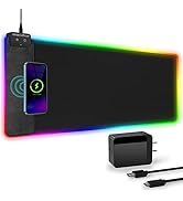 RGB Mouse Pad with Wireless Charger, XXXL Large (31.5''x15.7'')Gaming Mouse Pad with Wireless Cha...