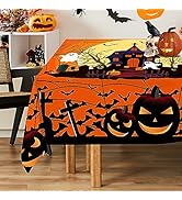 Cusugbaso Halloween Tablecloth 60x84 Inches Rectangle - Halloween Table Decorations - Spider Web ...