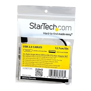 usb otg adapter, micro usb to usb otg, 5in otg adapter in package