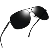 Joopin Rectangle Sunglasses, Classic Military Shades for Men, Metal Aviation Sun Glasses Polarize...