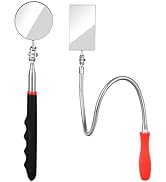 Telescoping Inspection Mirror, Mechanics Mirror Tool with Long Handle, Flexible Retractable Round...