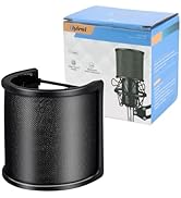 U-shaped Mic Pop Filter, Liyirui Mic Pop Filter with Metal Mesh, Upgraded Three Layers,Suitable f...