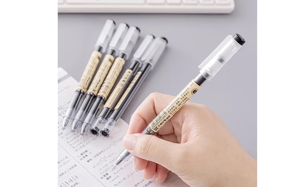 Gel Ink Pen Liquid Ink Rollerball Pens Quick Drying 