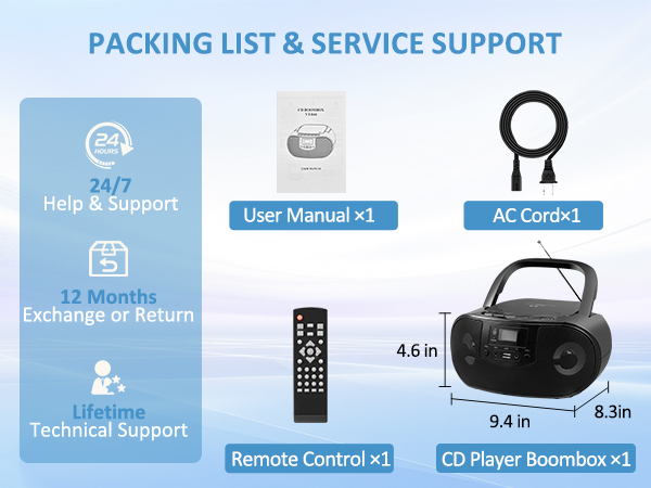 cd player radio cd boombox portable