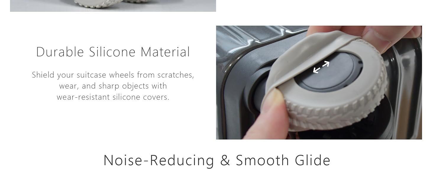Upgrade Luggage Wheel Covers Suitcases Wear Resistant Anti Noise Silicone Protective Spinner Wheel