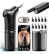 Water Powered Ear Cleaner with Camera, Electric Ear Wax Removal Tool with Camera, Ear Irrigation ...