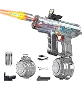 Electric Water Gun for Adults Kids Black Automatic Squirt Gun: Light Up 26-32FT Long Range, 800CC...