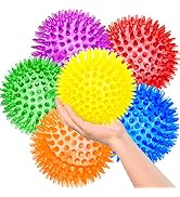 SHARLOVY 3.5” Large Dog Toys Ball, 6 Pack Squeaky oys, Durable for Aggressive Chewers, Spiky Ball...