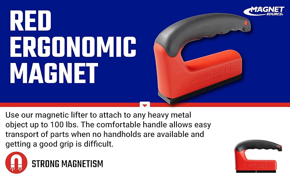 Red Magnet with Ergonomic Handle