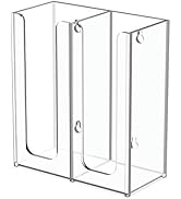 Richboom Acrylic Coffee Cup and Lid Storage Organizer Holder, 2 Compartments, Clear